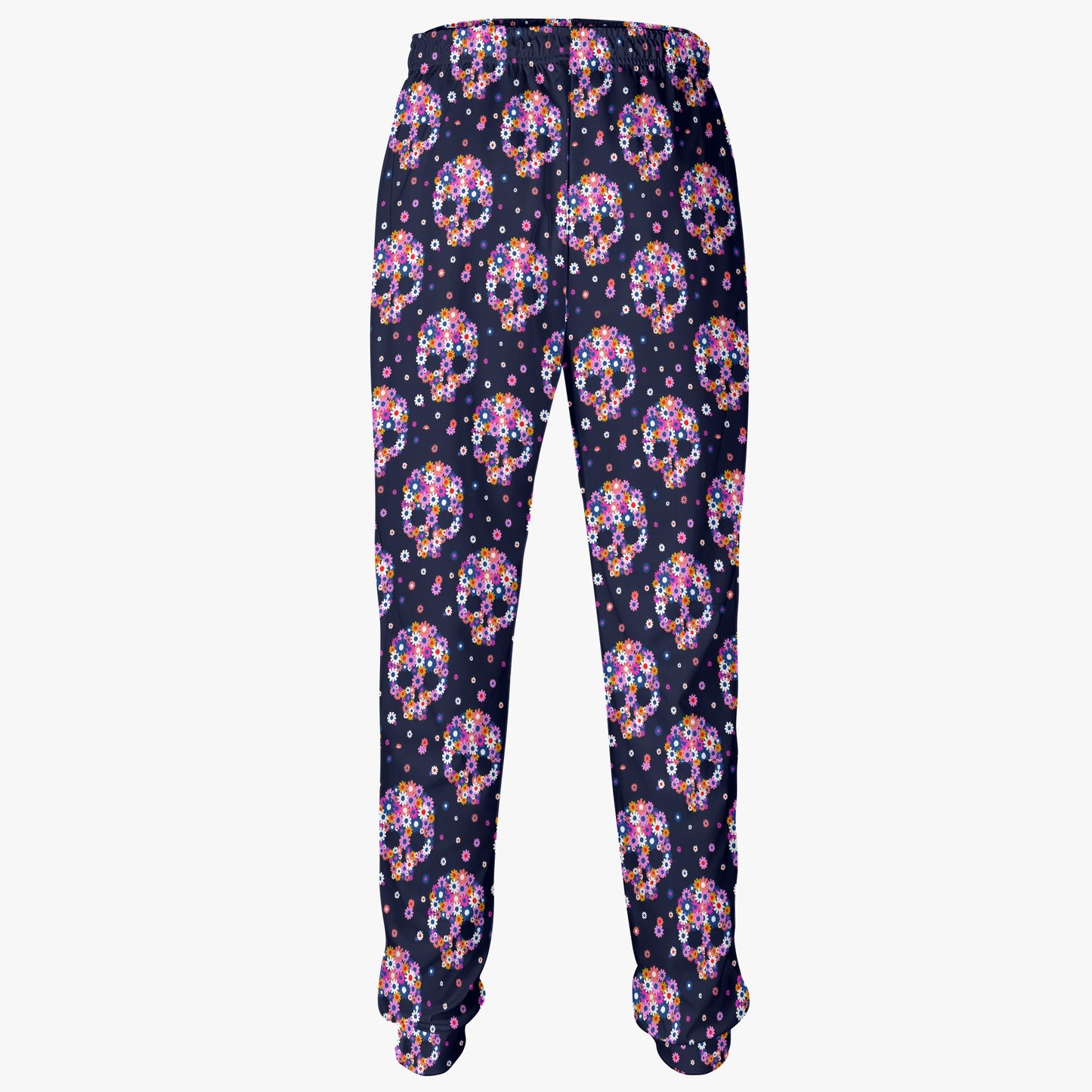 Flower Skull Print Jogger Sweatpants - Stylish & Comfortable Loungewear