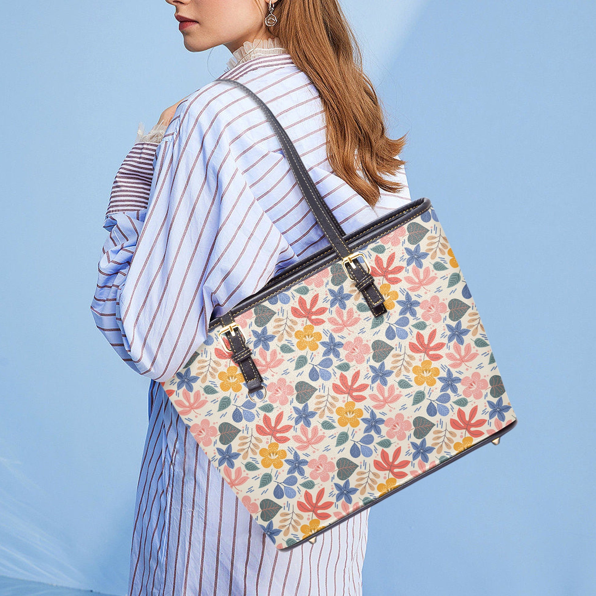 Pastel Floral Tote Bag - Sweet Spring Style for Everyday, Work, or Travel