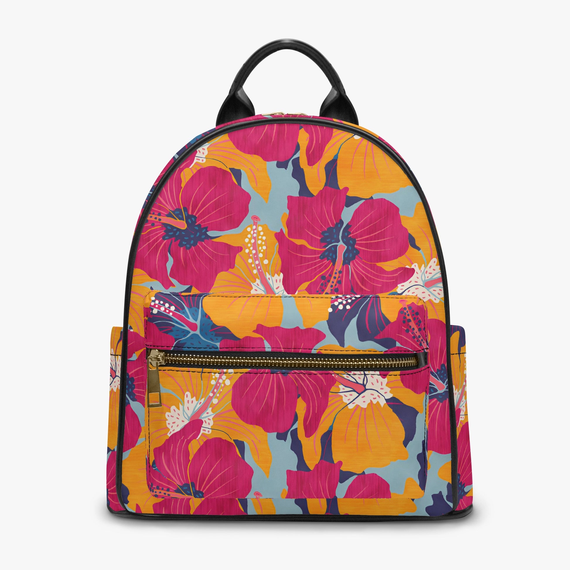 Hibiscus Hues Mini Backpack: Tropical Floral Paradise