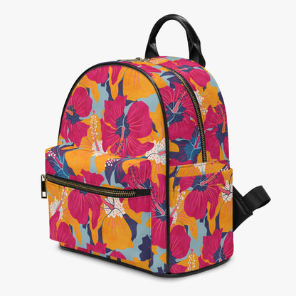 Hibiscus Hues Mini Backpack: Tropical Floral Paradise