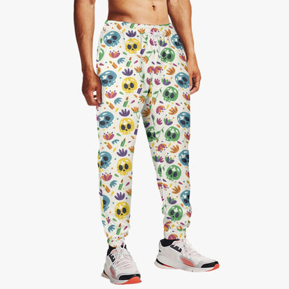 Floral Skull Pattern Sweatpants – Colorful and Unique Design