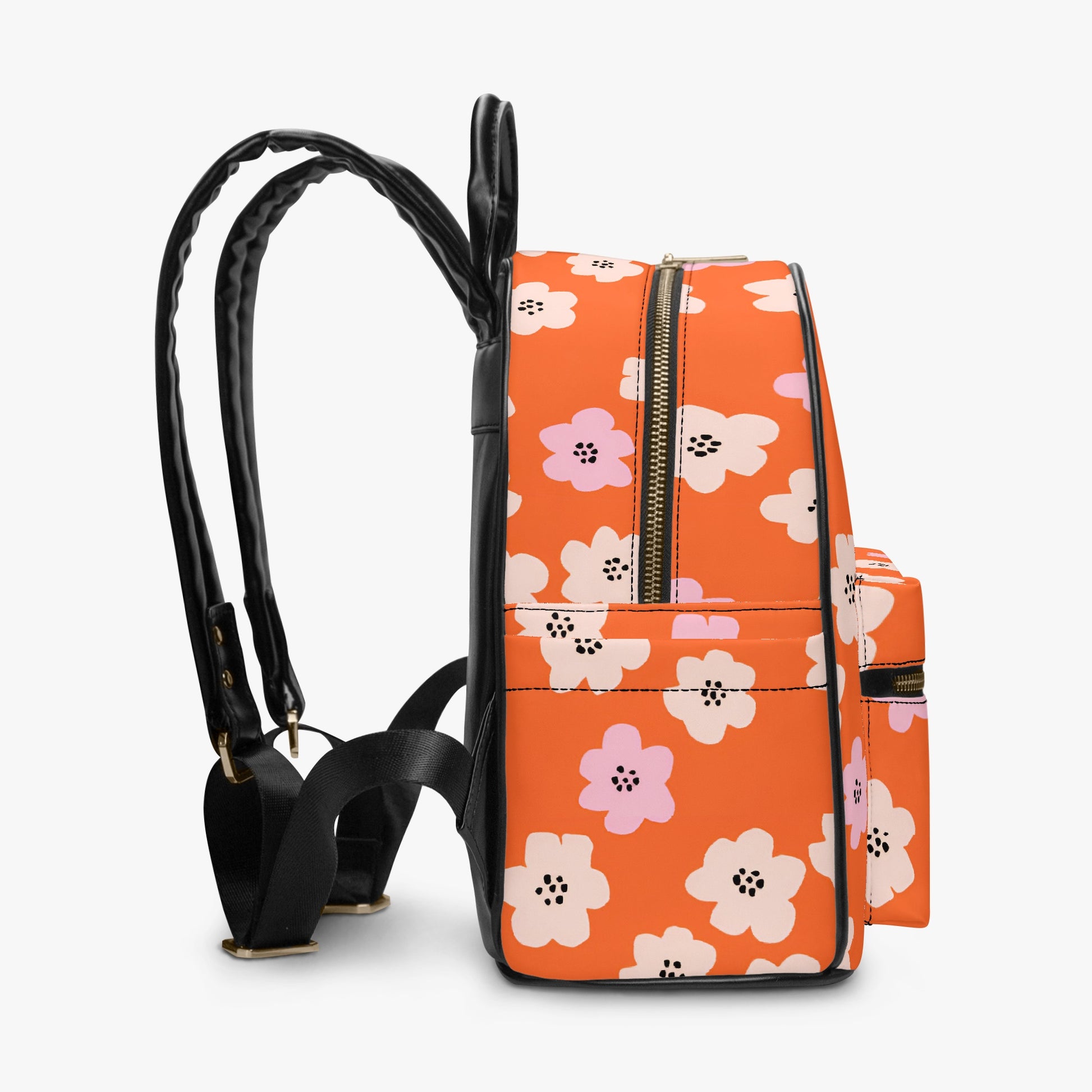 Blossom Burst Mini Backpack: A Floral Fantasy in Orange