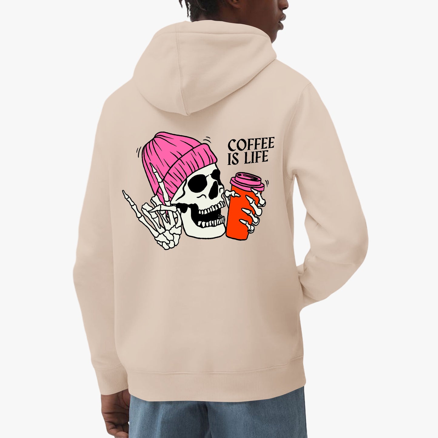 Coffee Is Life Hoodie – Fun and Bold Skull Coffee Design