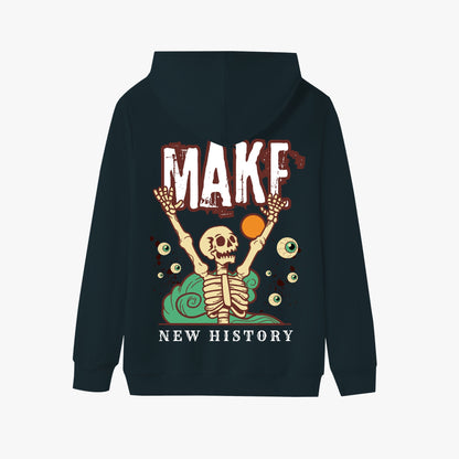 Make New History Hoodie – Bold Skeleton Art with Eye-Catching Graphic