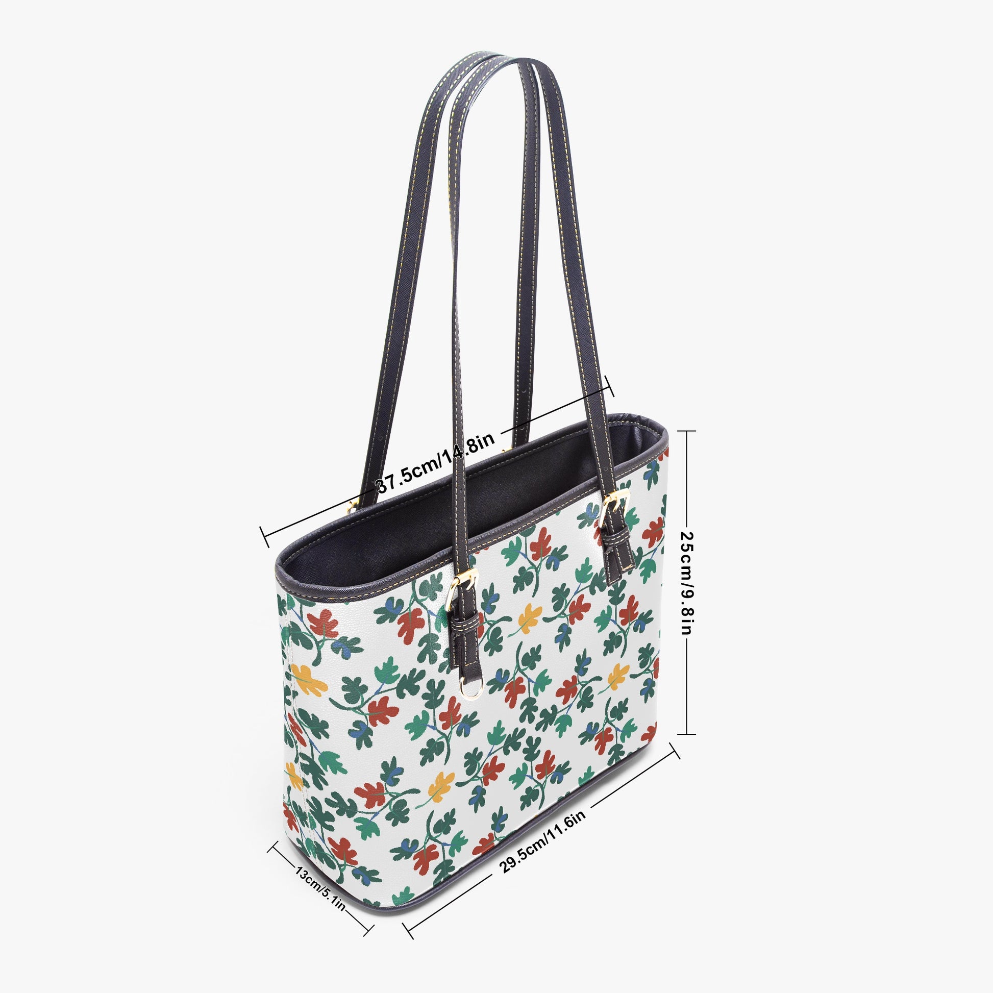 Whimsical Leaf Print Tote Bag - Nature-Inspired Style for Everyday, Work, or Travel