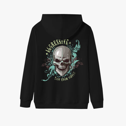 Aggressive Skull Hoodie - Bold Latin-Inspired Streetwear Pullover