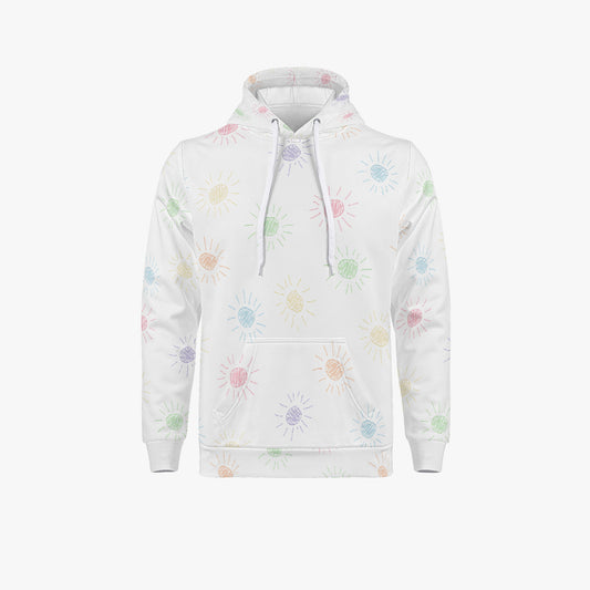 wearskull Pastel Sunshine Hoodie - Minimalist Sunburst Design