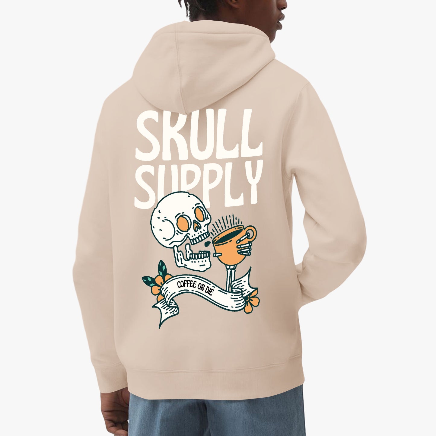 Skull Supply – Coffee or Die Hoodie – Quirky Skull Coffee Design