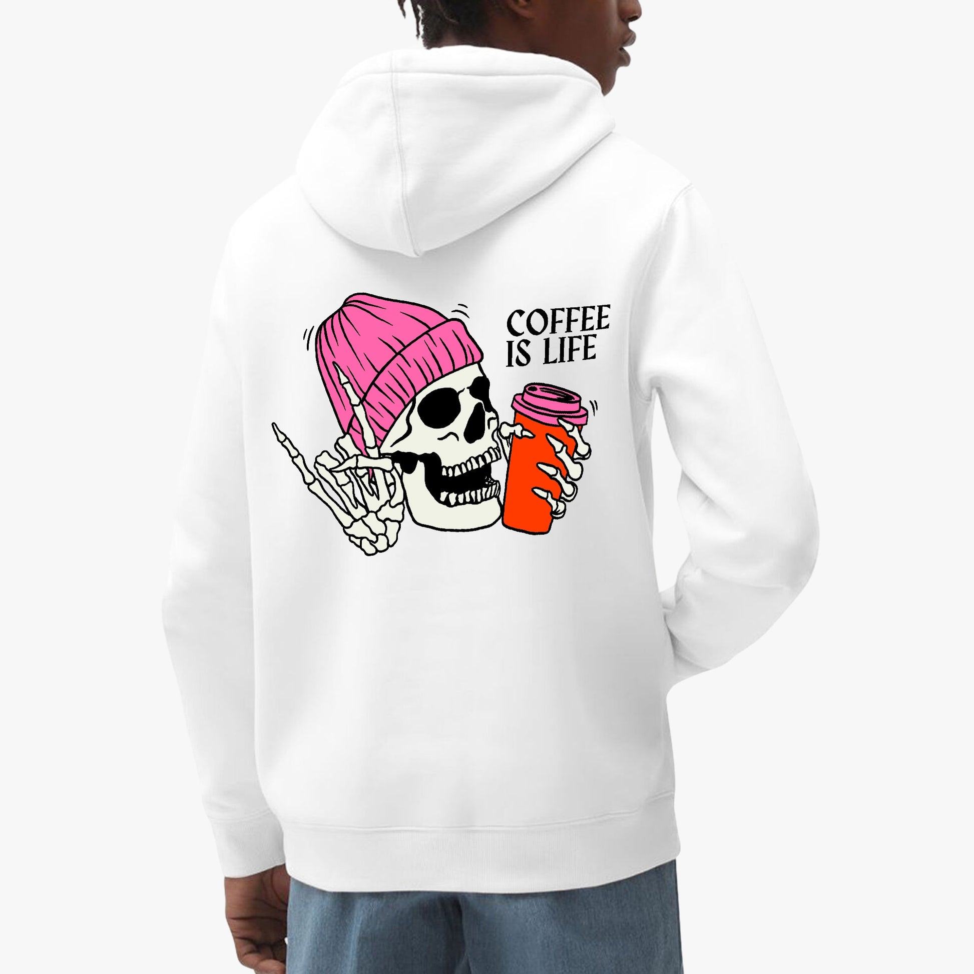 Coffee Is Life Hoodie – Fun and Bold Skull Coffee Design