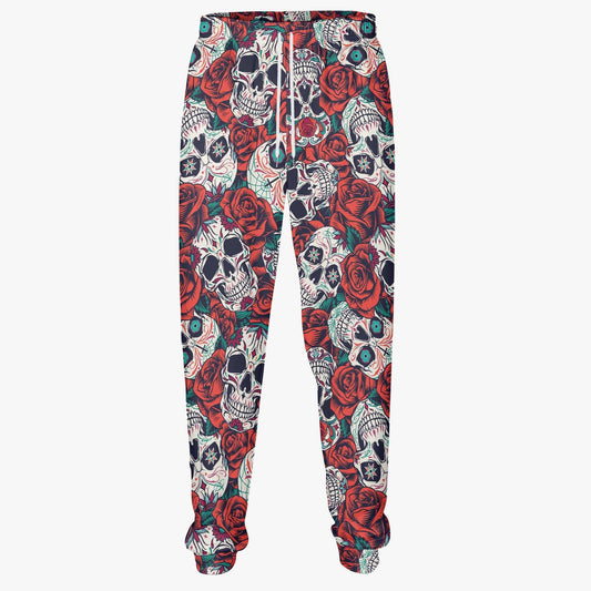 Skulls and Roses Sweatpants – Bold Gothic Elegance