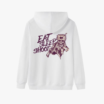 Eat Sleep Shoot - Premium Skull Graphic Pullover Hoodie