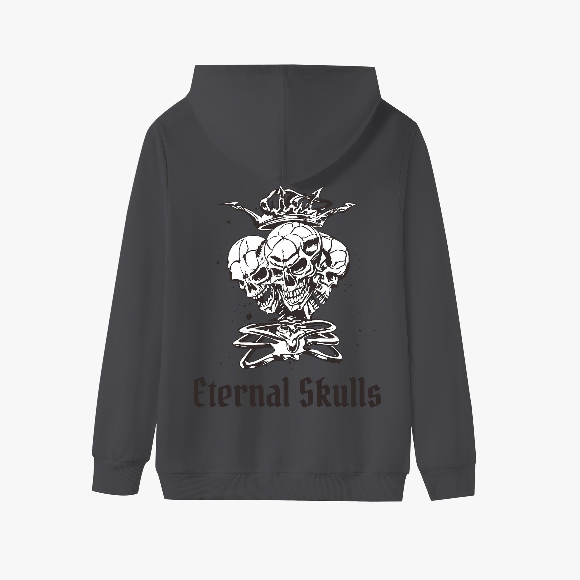 Eternal Skulls Hoodie – Gothic Multi-Skull Crown Design