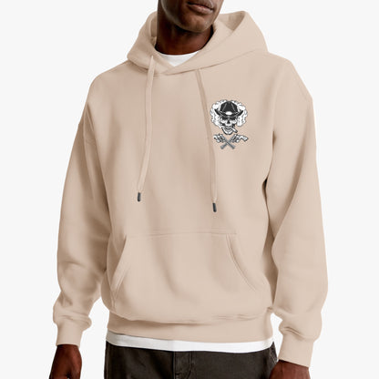 Western Cowboy Skull Pullover Hoodie with Crossed Pistols