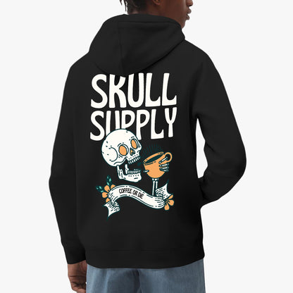 Skull Supply – Coffee or Die Hoodie – Quirky Skull Coffee Design