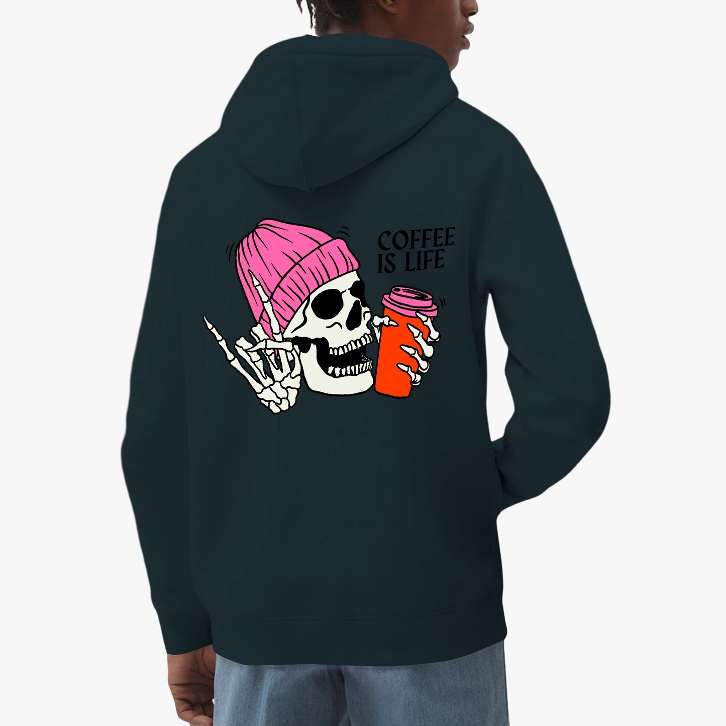 Coffee Is Life Hoodie – Fun and Bold Skull Coffee Design