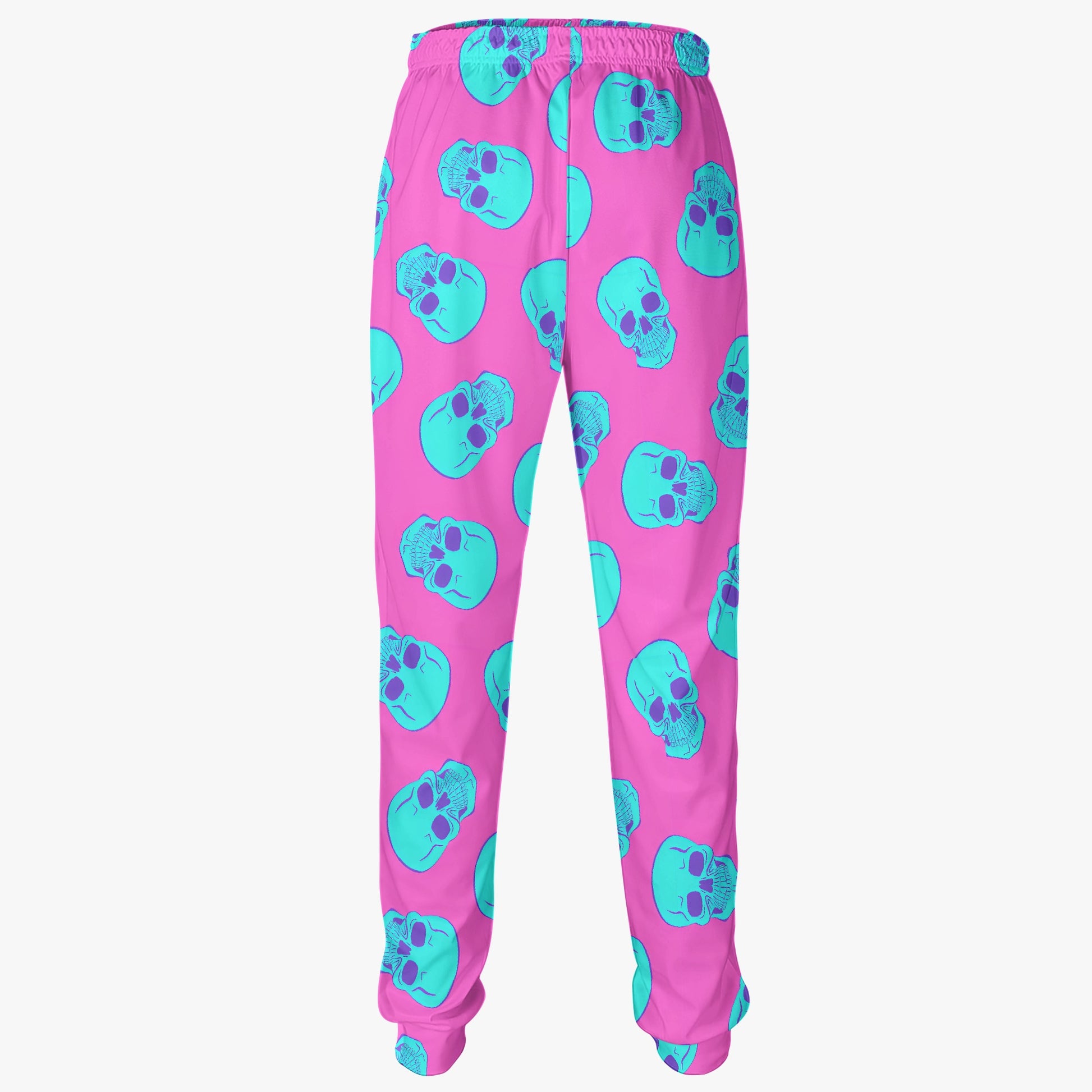 Neon Skull Print Jogger Sweatpants - Vibrant & Comfortable Loungewear