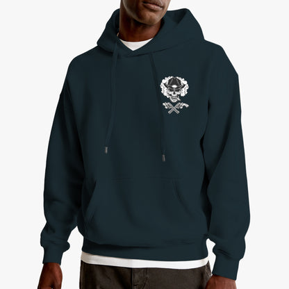 Western Cowboy Skull Pullover Hoodie with Crossed Pistols