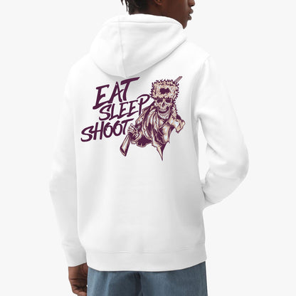 Eat Sleep Shoot - Premium Skull Graphic Pullover Hoodie