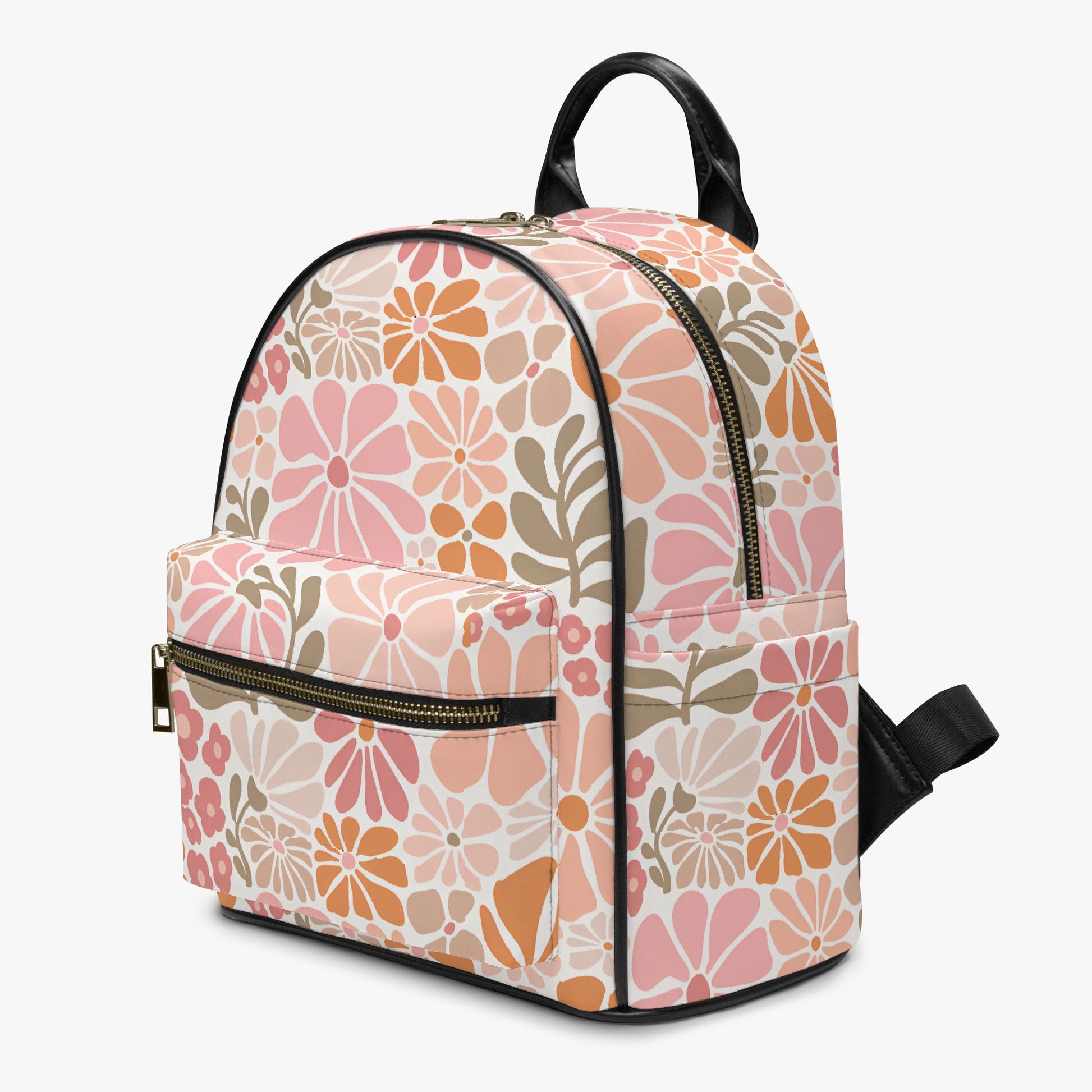 Retro Bloom Mini Backpack: Groovy Floral Vibes