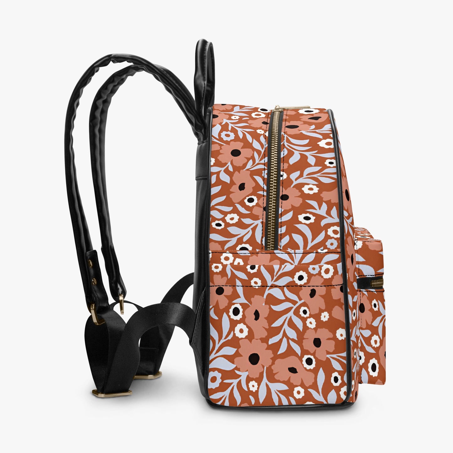 Autumn Bloom Mini Backpack: Rustic Floral Charm