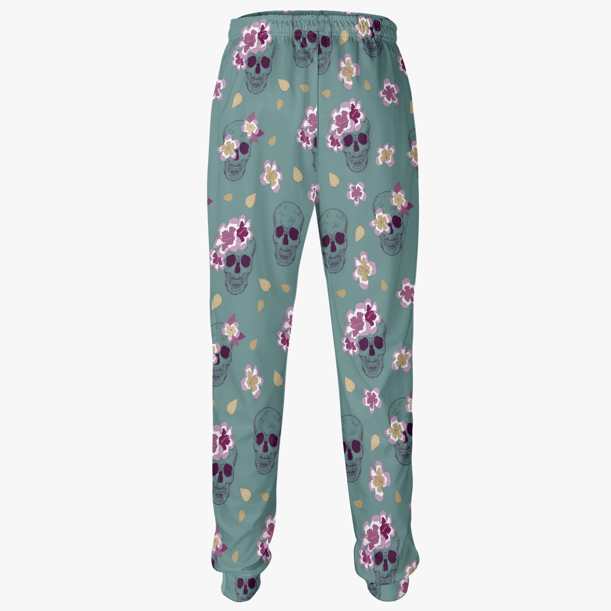 Floral Crown Skull Print Jogger Sweatpants - Stylish & Comfortable Loungewear