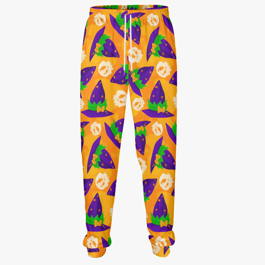 Spooky Fun All Year Round: Witch Hat and Skull All-Over Print Joggers