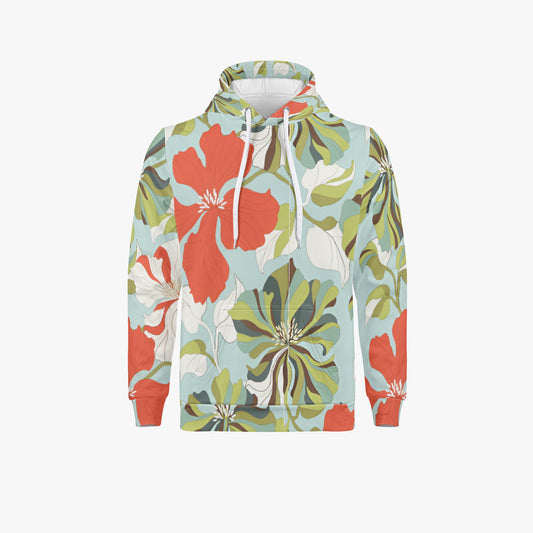 Bold Floral Hoodie - Vibrant Botanical Print for Everyday Style