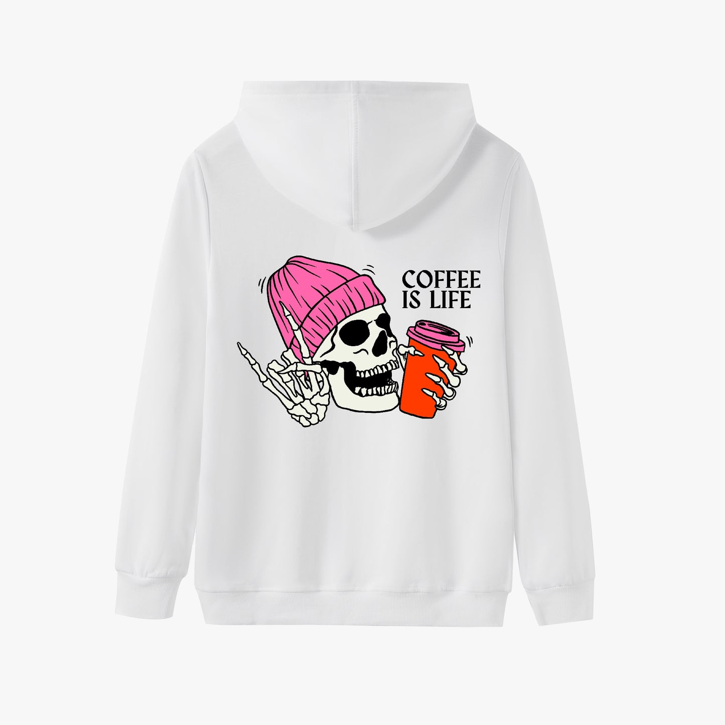 Coffee Is Life Hoodie – Fun and Bold Skull Coffee Design