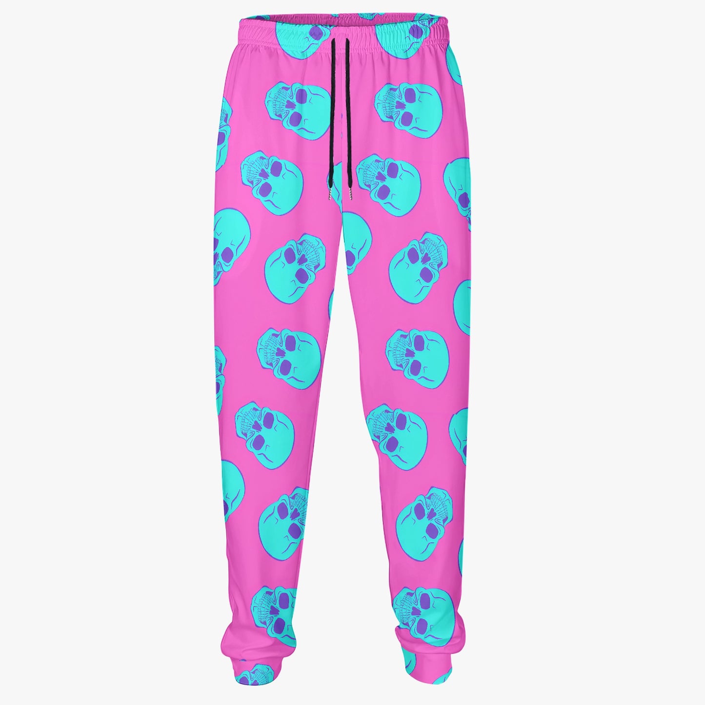 Neon Skull Print Jogger Sweatpants - Vibrant & Comfortable Loungewear