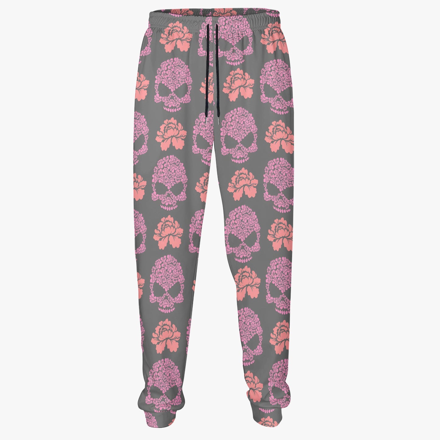 Floral Skull Print Jogger Sweatpants - Stylish & Comfortable Loungewear