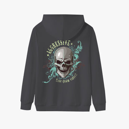 Aggressive Skull Hoodie - Bold Latin-Inspired Streetwear Pullover