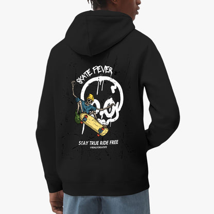 Skate Fever Hoodie – Bold Skull and Skateboard Design