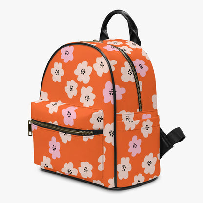 Blossom Burst Mini Backpack: A Floral Fantasy in Orange