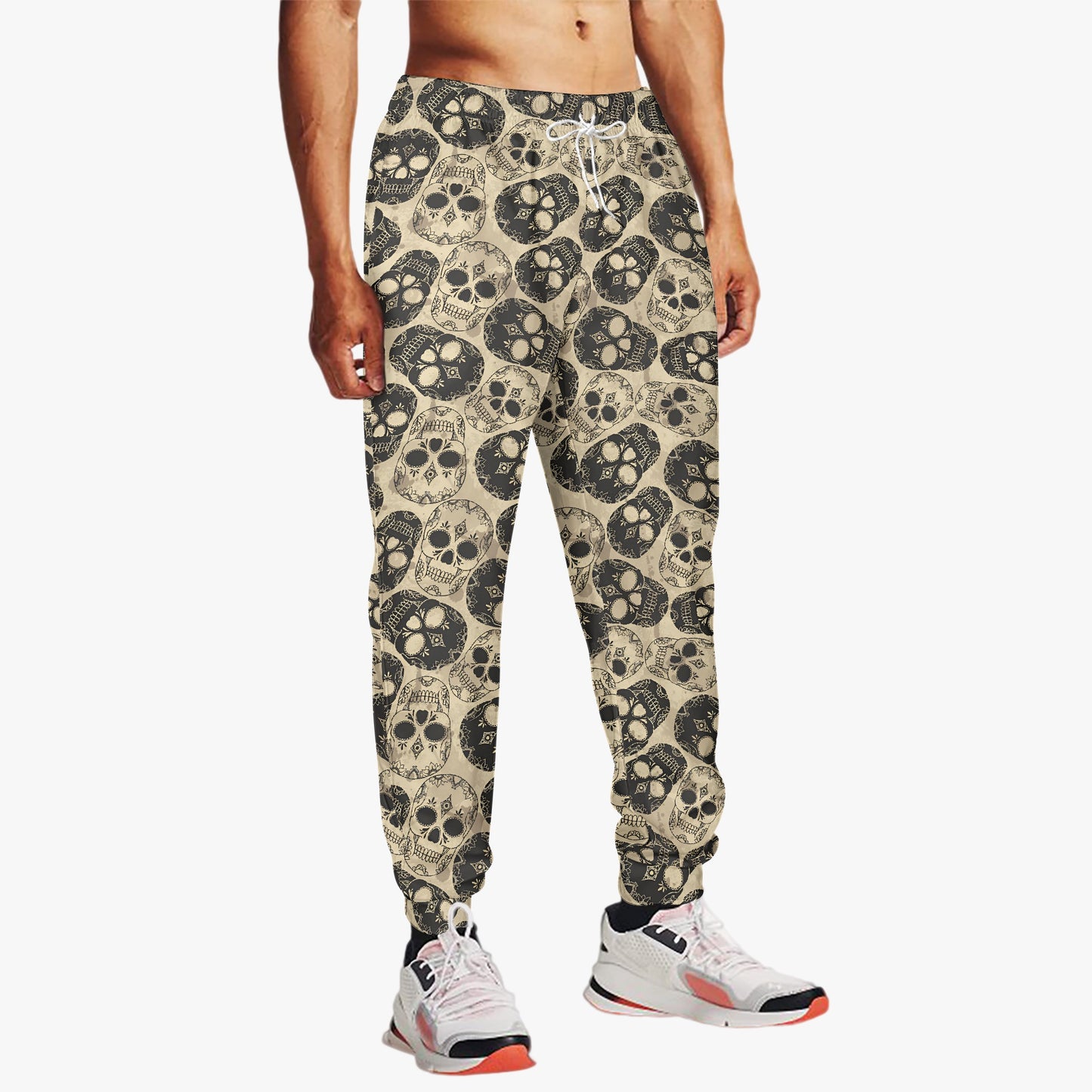 Vintage Skull Print Sweatpants - Gothic Retro Loungewear