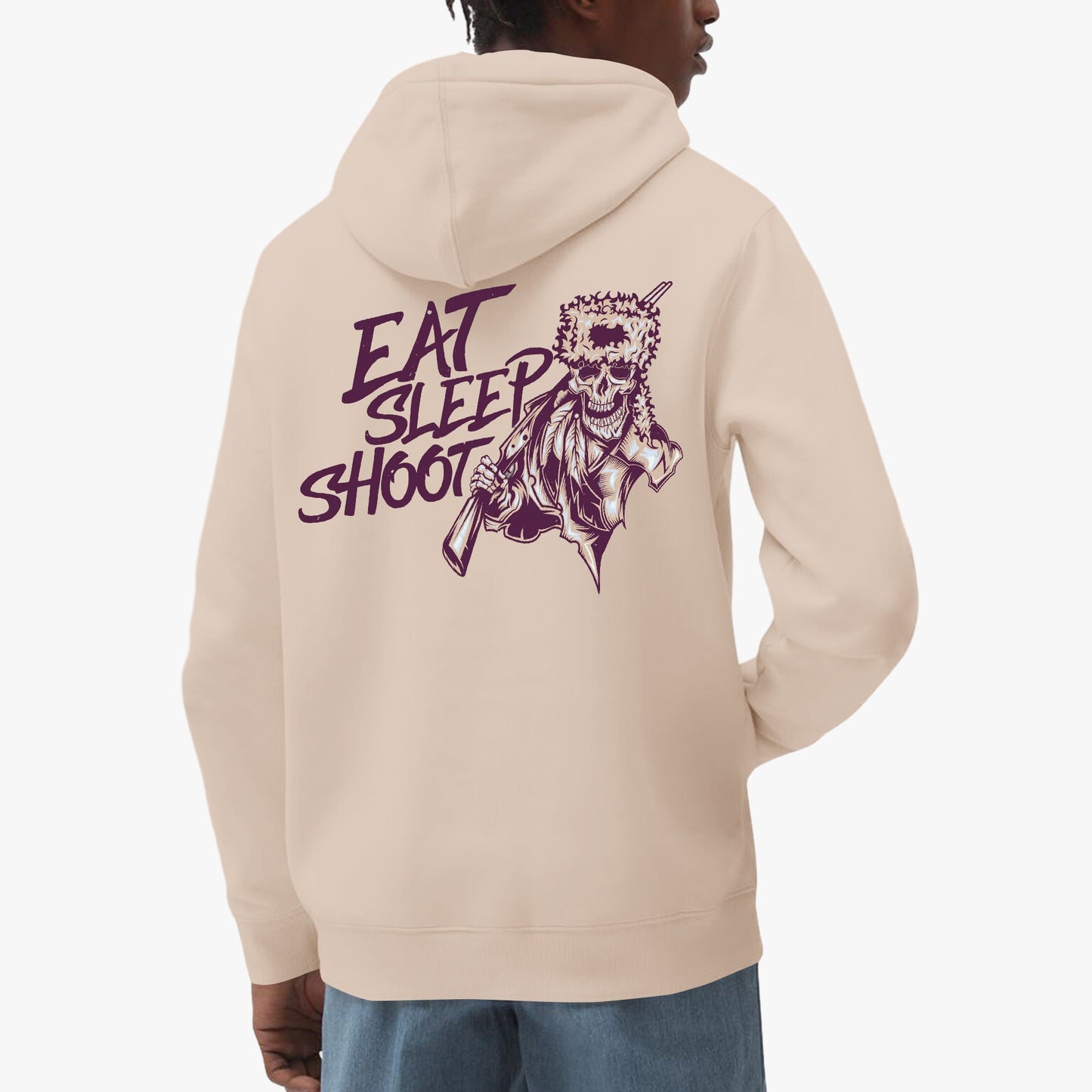 Eat Sleep Shoot - Premium Skull Graphic Pullover Hoodie