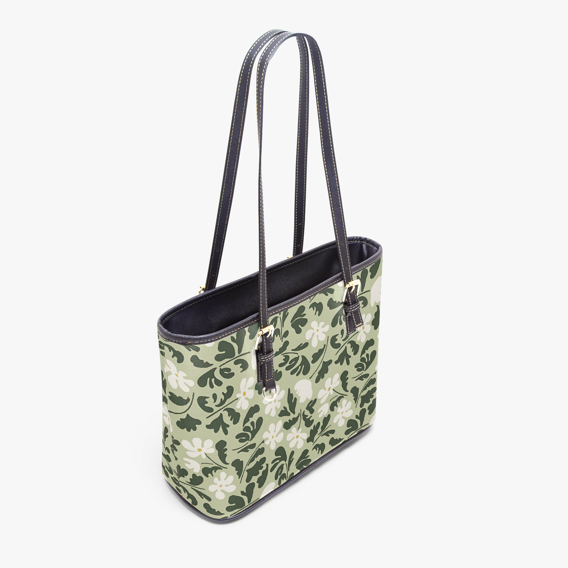 Sage Green Floral Tote Bag - Elegant & Earthy for Everyday, Work, or Travel