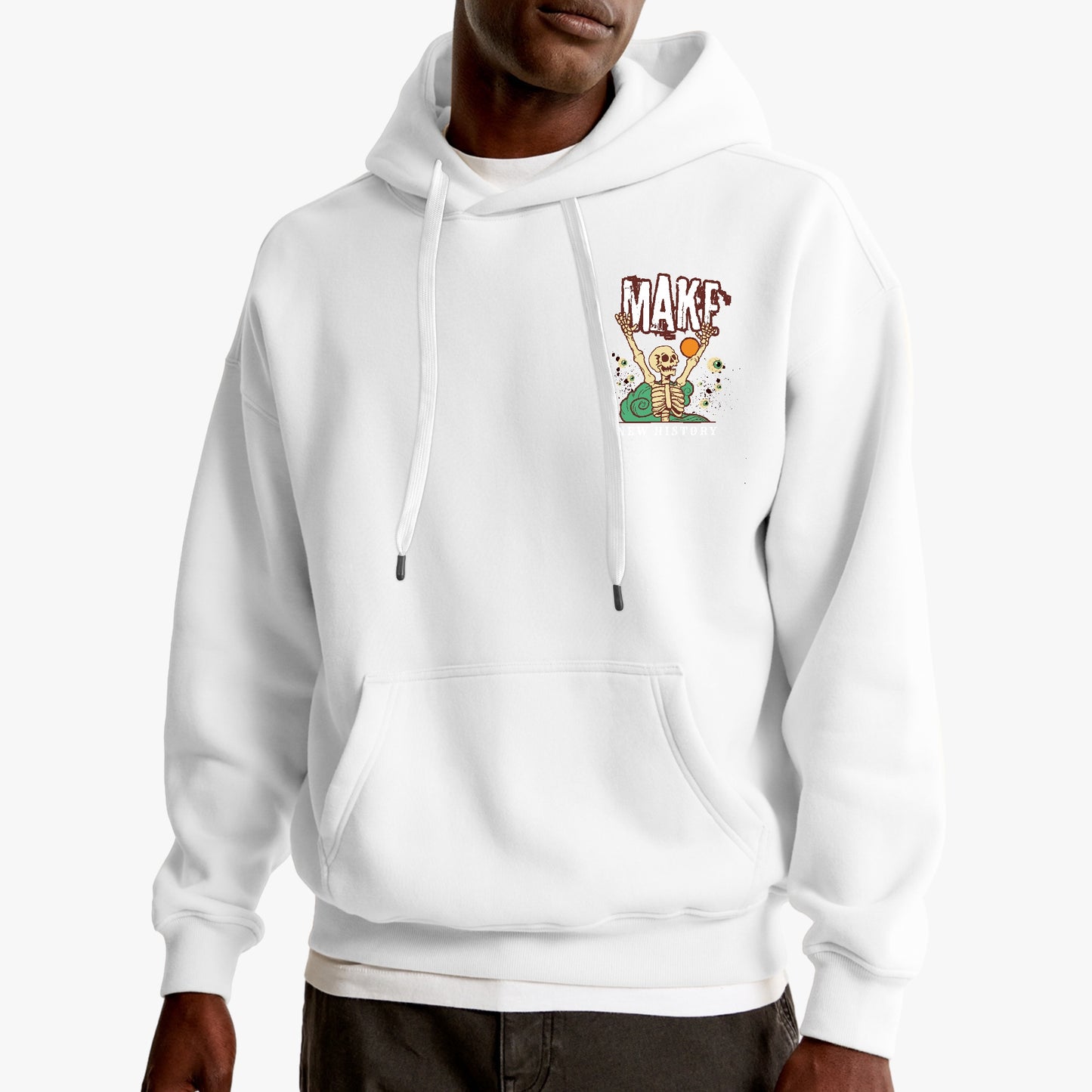 Make New History Hoodie – Bold Skeleton Art with Eye-Catching Graphic