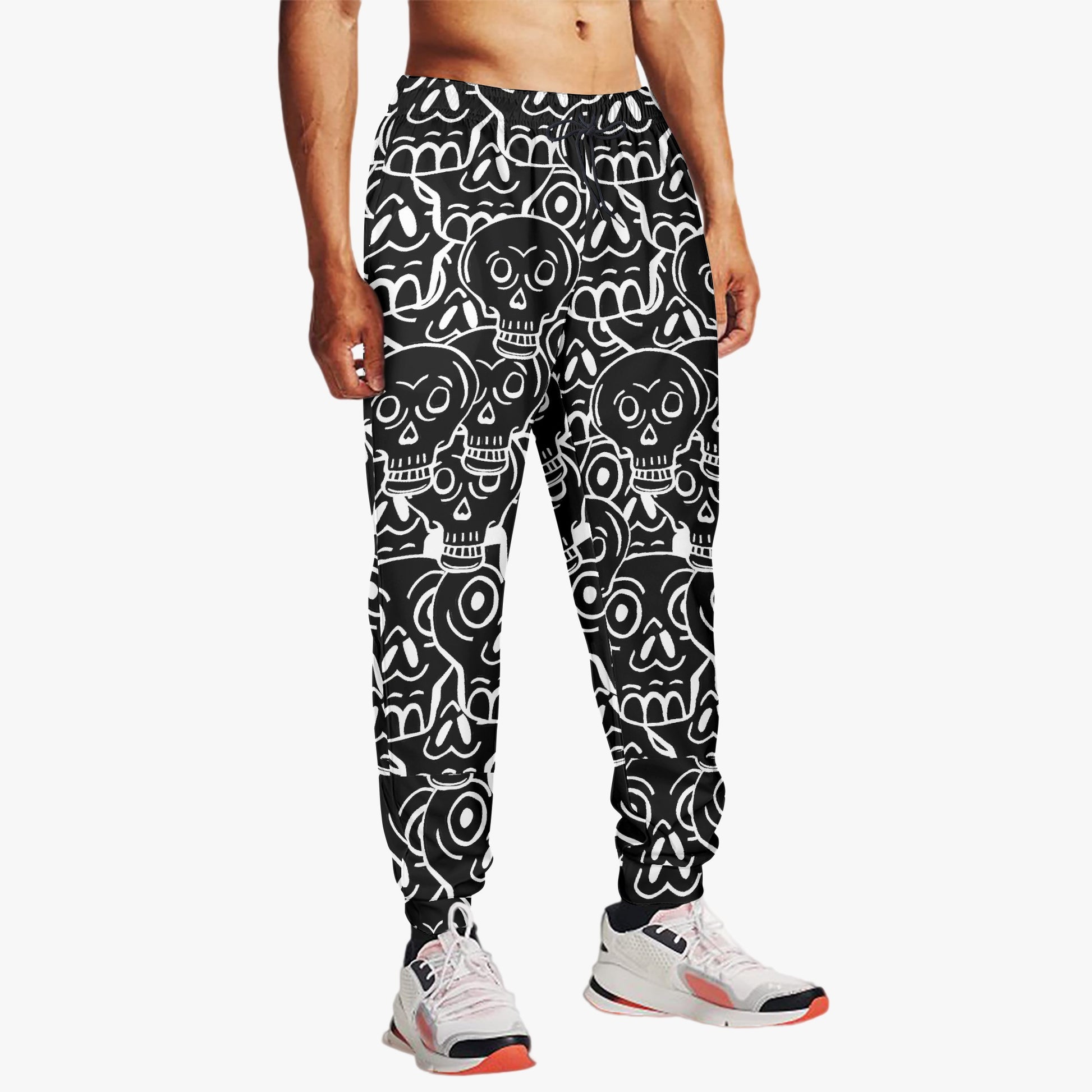 Spooky Chic: All-Over Print Skull Joggers