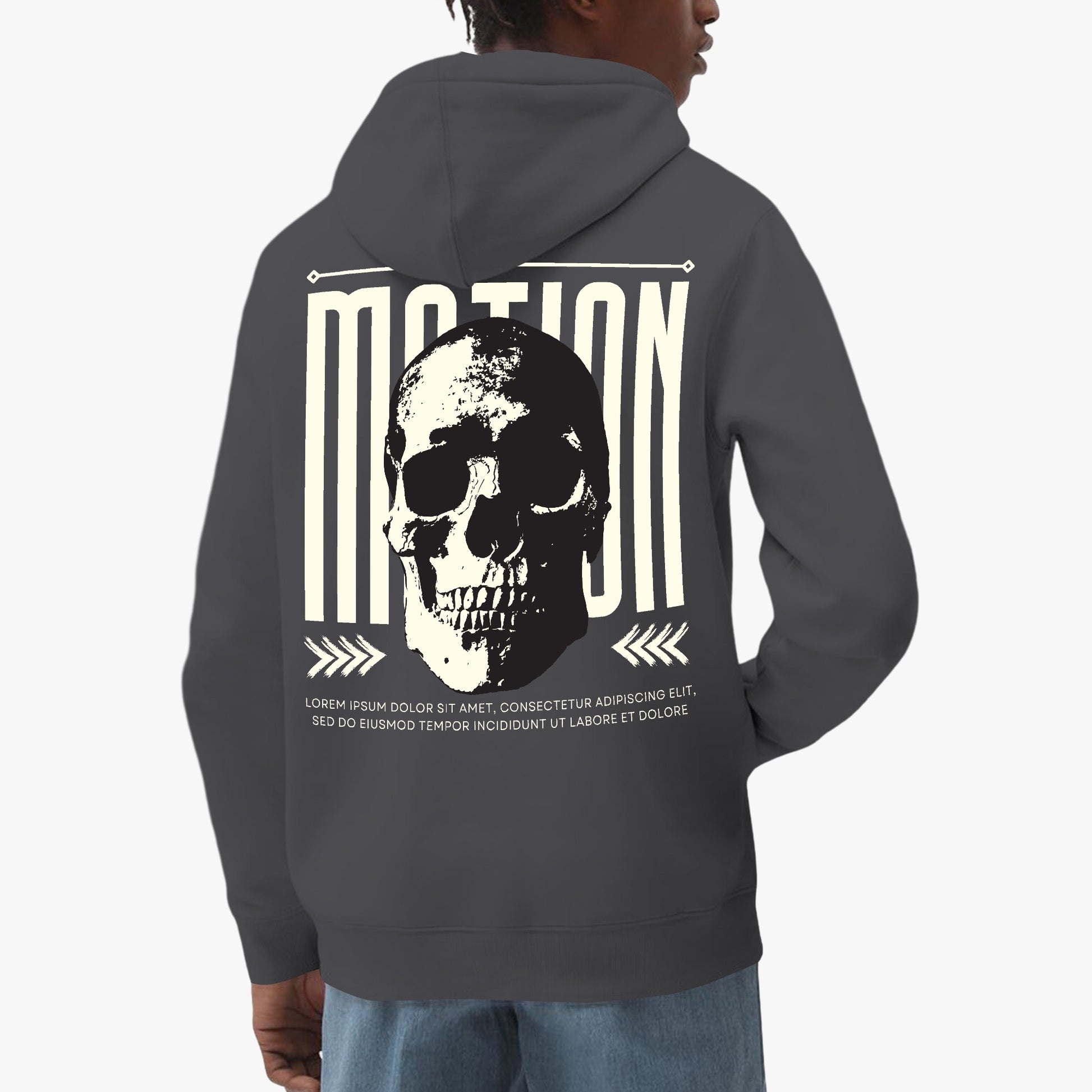 Motion Skull Hoodie – Minimalist Gothic Skull Design