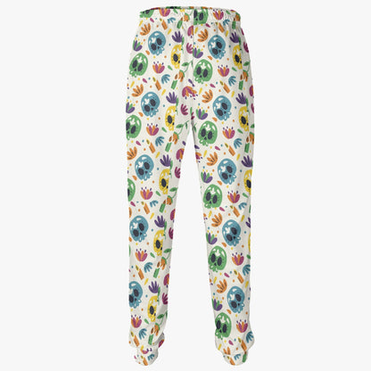 Floral Skull Pattern Sweatpants – Colorful and Unique Design