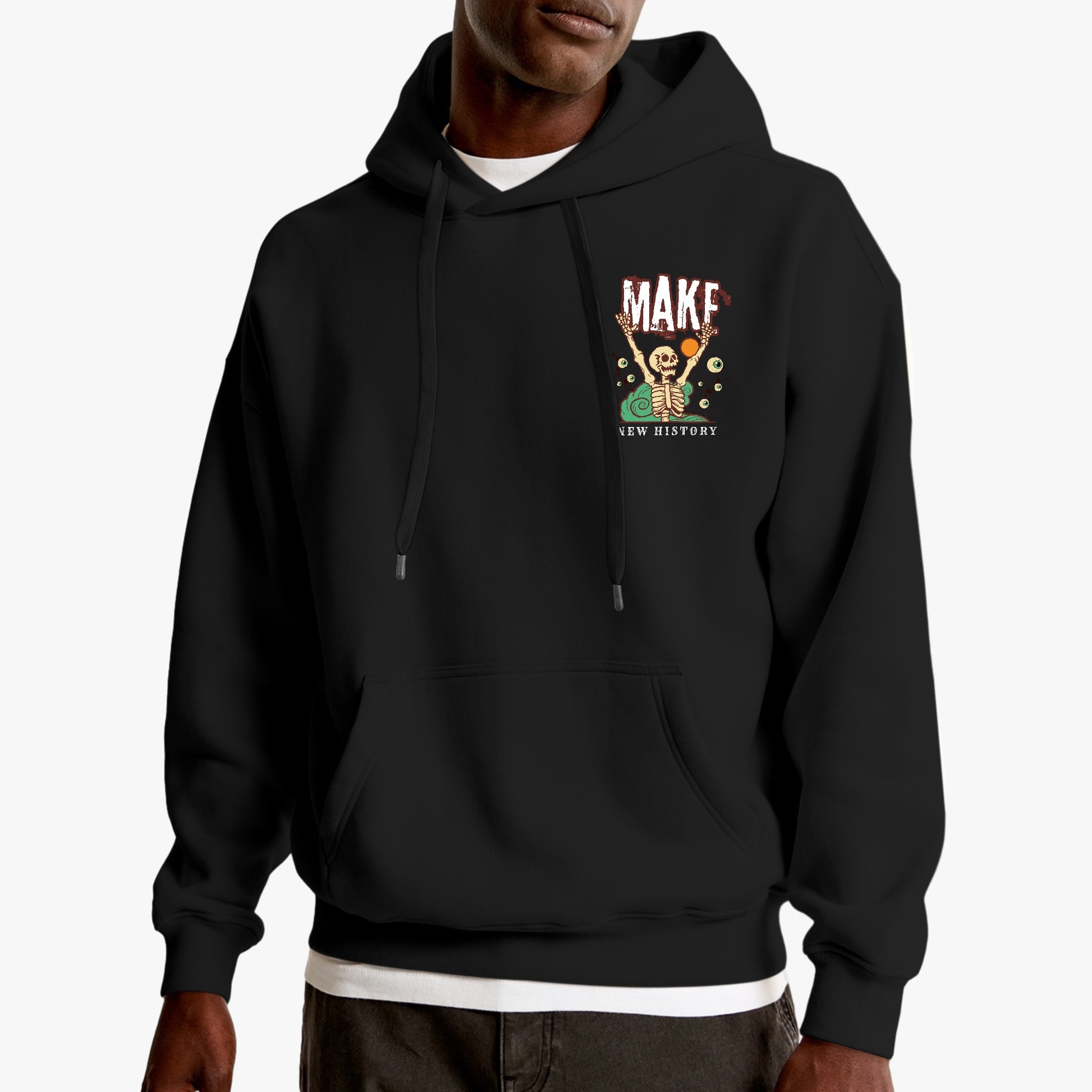 Make New History Hoodie – Bold Skeleton Art with Eye-Catching Graphic