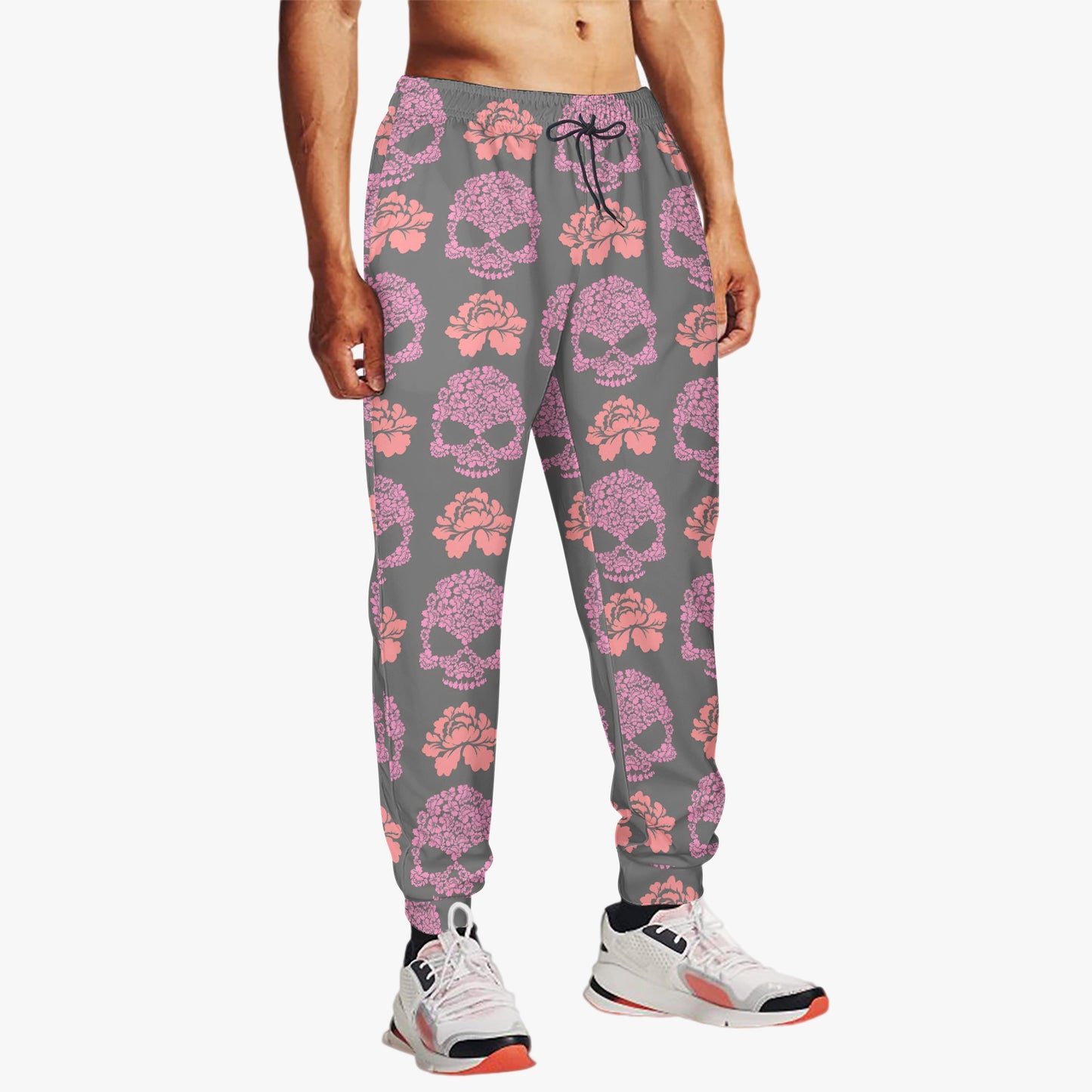 Floral Skull Print Jogger Sweatpants - Stylish & Comfortable Loungewear