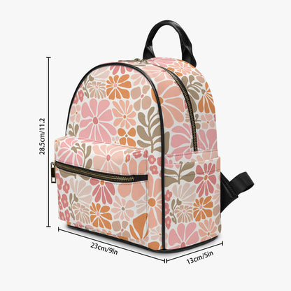 Retro Bloom Mini Backpack: Groovy Floral Vibes