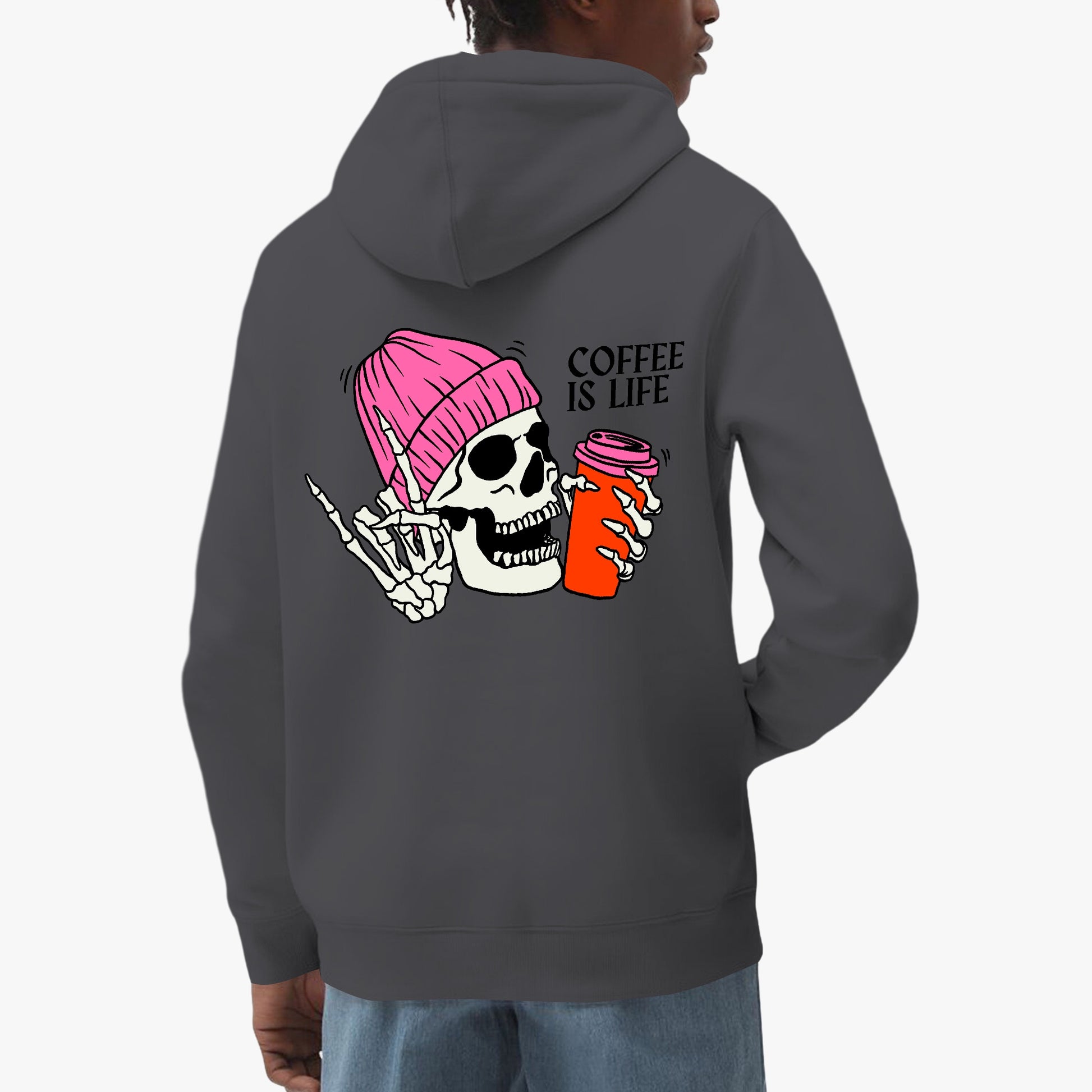 Coffee Is Life Hoodie – Fun and Bold Skull Coffee Design