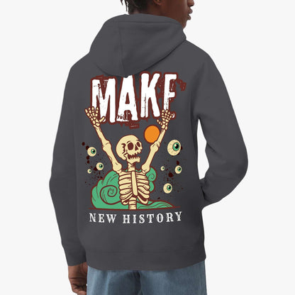 Make New History Hoodie – Bold Skeleton Art with Eye-Catching Graphic