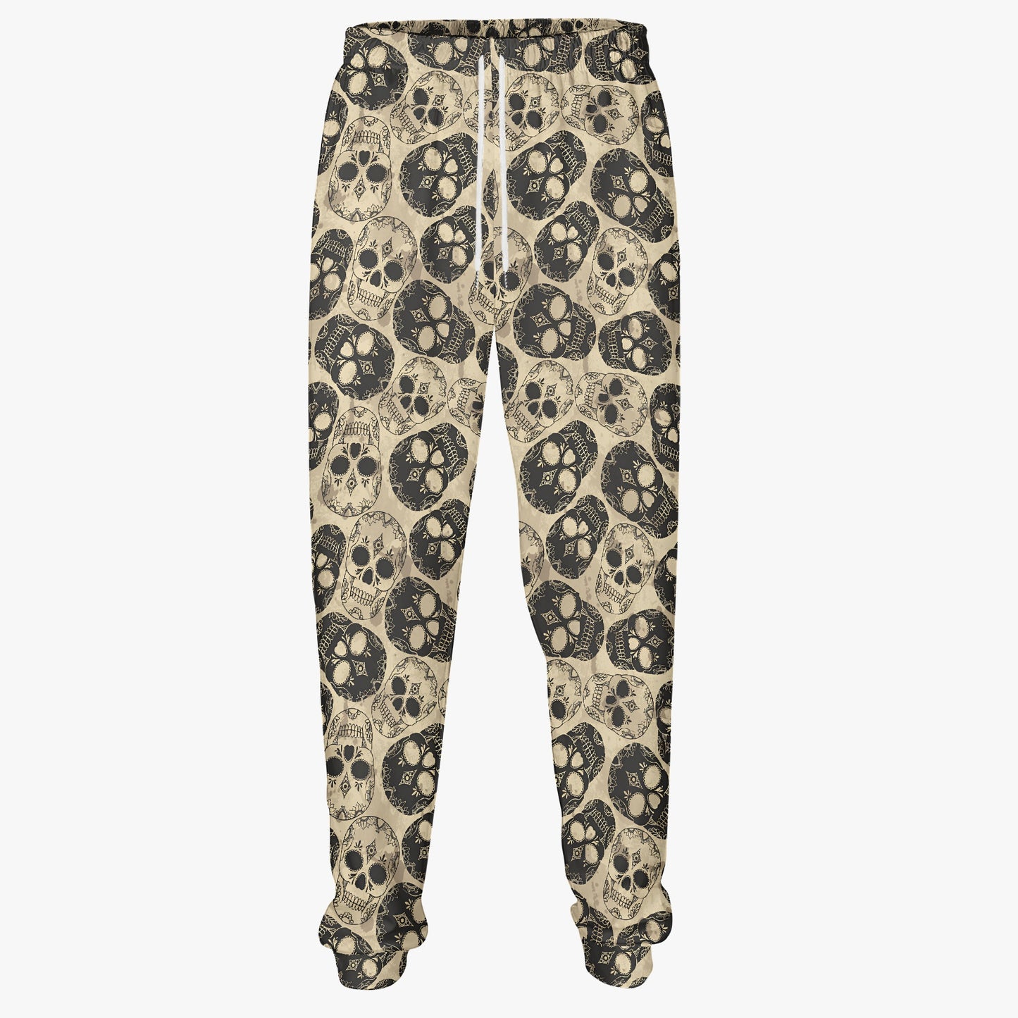 Vintage Skull Print Sweatpants - Gothic Retro Loungewear