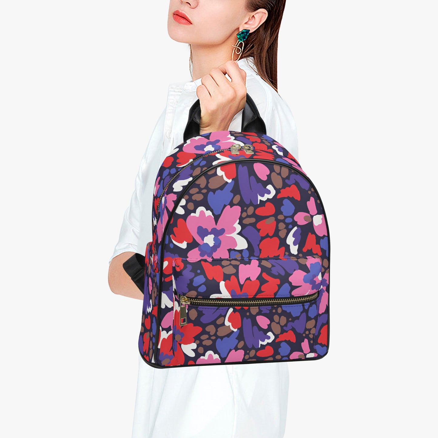 Bold Bloom Mini Backpack: A Vibrant Floral Statement