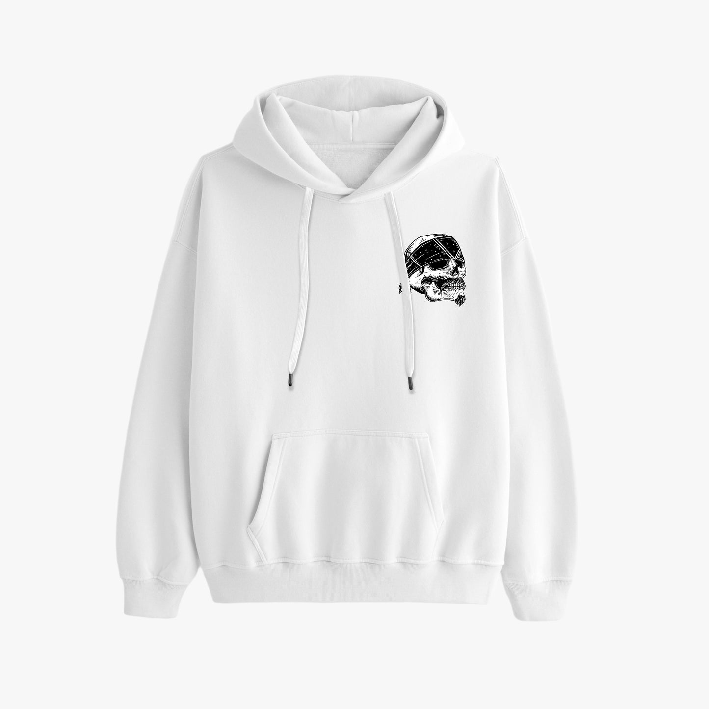 Good Vibes Skull Hoodie – Edgy Bandana Skull Graphic Design