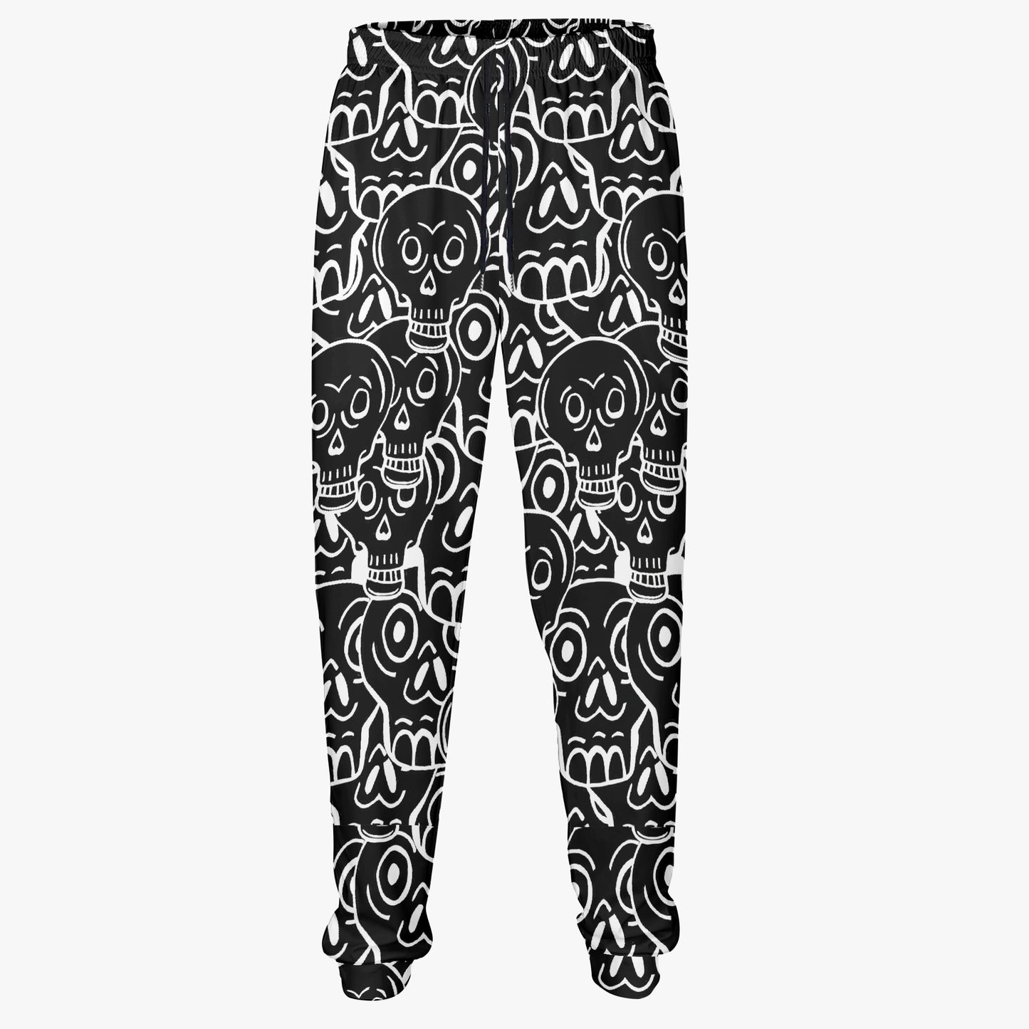 Spooky Chic: All-Over Print Skull Joggers