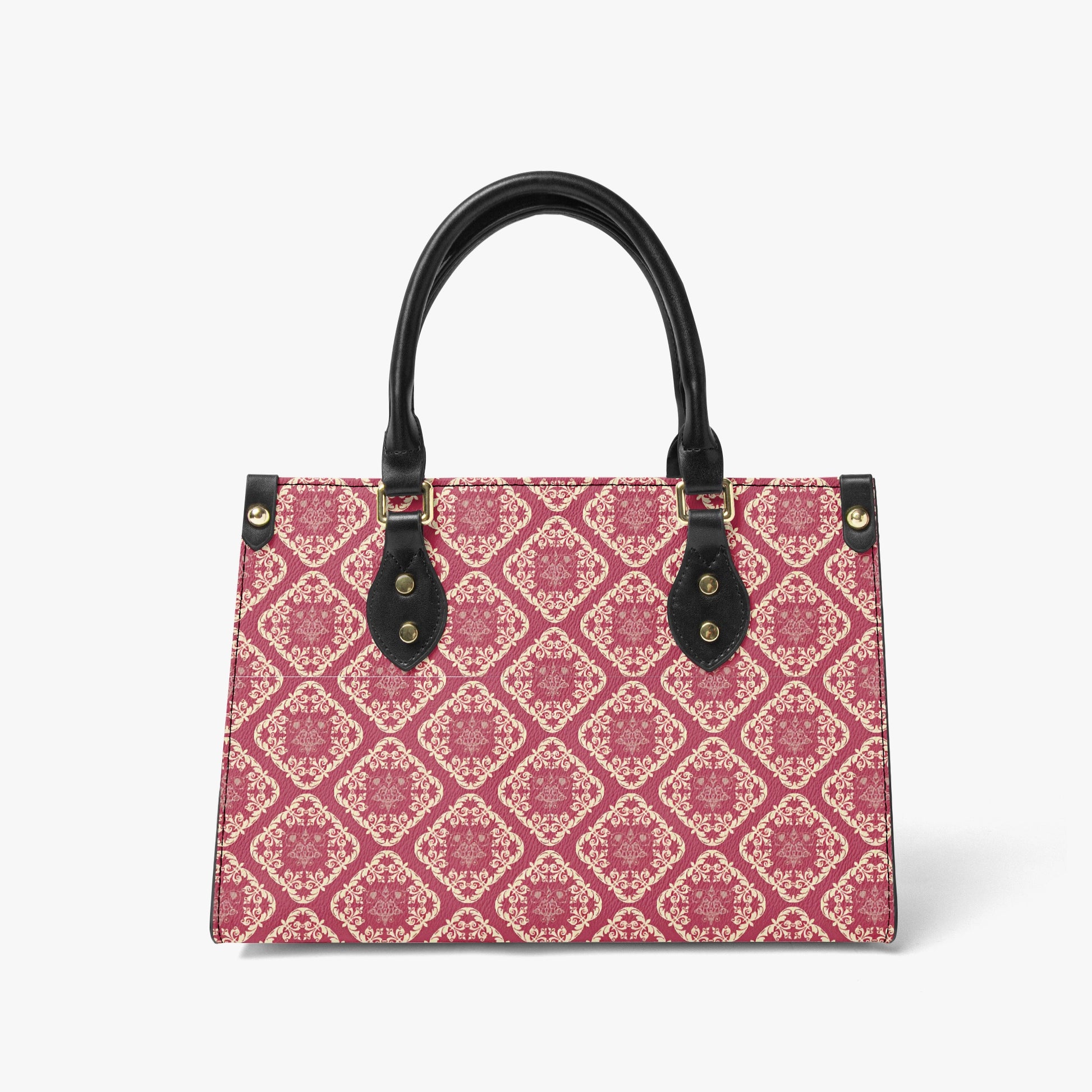 Elegant Vintage Pattern Tote Bag - Red & Gold Design